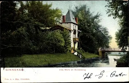 Ak Ginneken en Bavel Nordbrabant, Villa Maria en Duivelsbrug