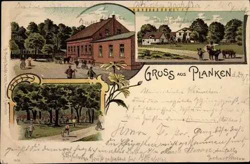 Litho Planken Neuhaldensleben Haldensleben Börde, Gasthaus, Rinder