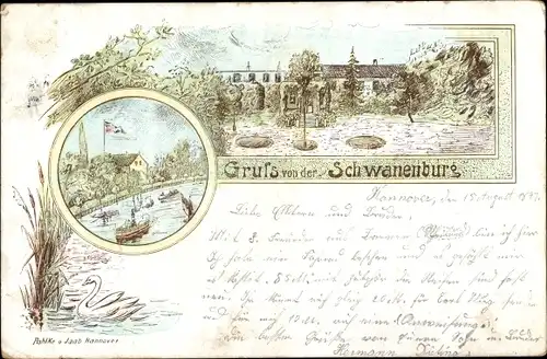 Litho Schwanewede in Niedersachsen, Schwanenburg