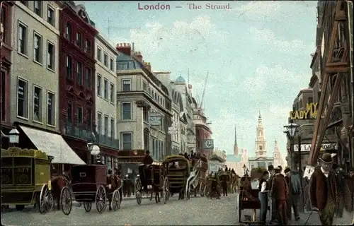 Ak London City England, The Strand