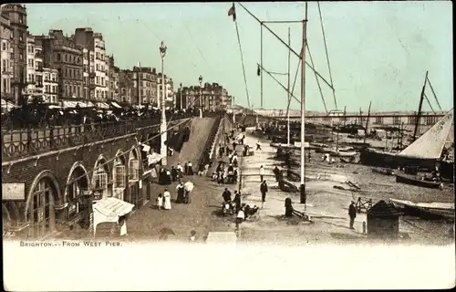 Ak Brighton East Sussex England, From West Pier