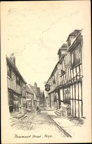 Ak Rye East Sussex England, Mermaid Street