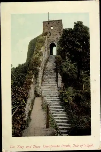 Ak Isle of Wight England, The Keep and Steps, Carisbrooke Castle