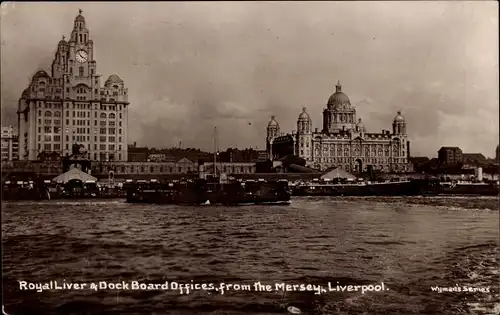 Ak Liverpool Merseyside England, Royal Liver and Dock Board Offices