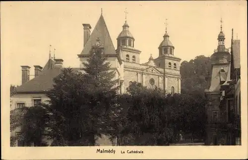 Ak Malmédy Wallonien Lüttich, La Cathédrale