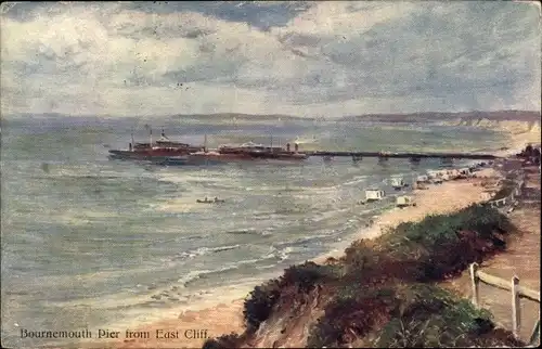 Künstler Ak Bournemouth Dorset England, The Pier from East Cliff