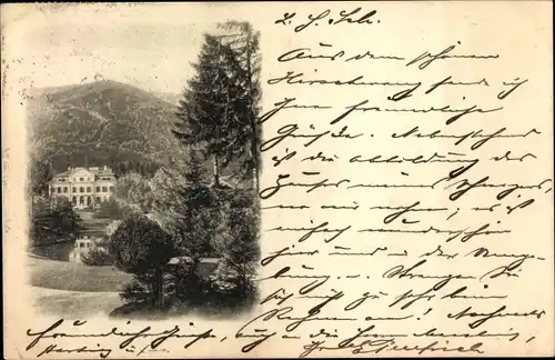 Ak Hirschegg Mittelberg im Kleinwalsertal Vorarlberg, Schloss