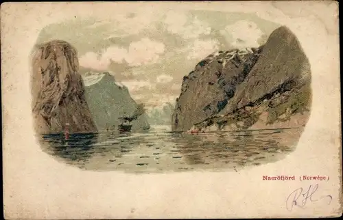 Litho Norwegen, Nærøyfjord