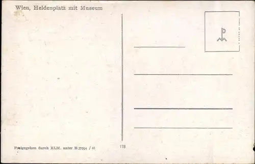 Ak Wien I. Innere Stadt, Heldenplatz mit Museum