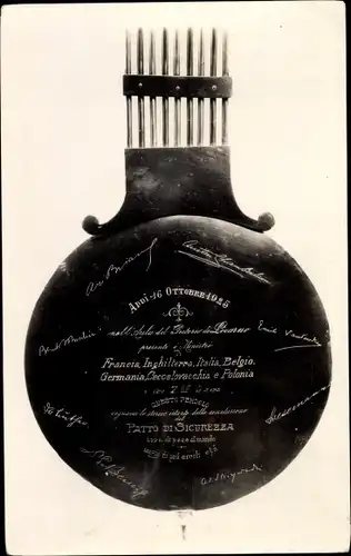 Foto Ak Kanton Tessin, Schweiz Sicherheits Konferenz Locarno 1925