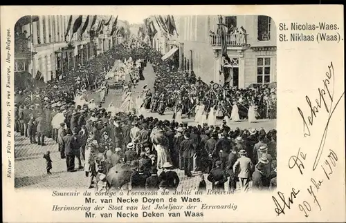 Ak St. Nicolas St. Niklaas Waas Waes Ostflandern Belgien, Eerwaardig Mr. van Necke Deken van Waas