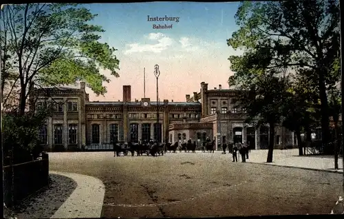 Ak Tschernjachowsk Insterburg Ostpreußen, Bahnhof