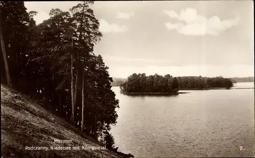 Ak Ruciane Nida Rudczanny Nidden Niedersee Masuren Ostpreußen, Königsinsel, Preuß. Seenplatte