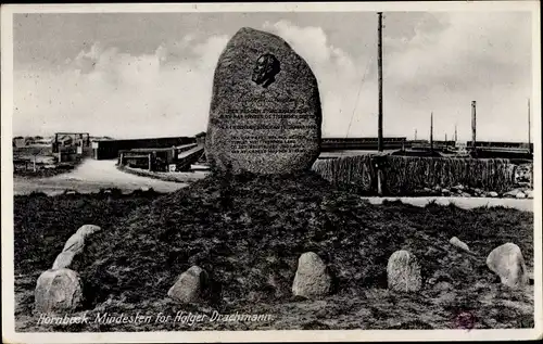 Ak Hornbæk Hornbaek Helsingør Dänemark, Mindesten for Holger Drachtmann