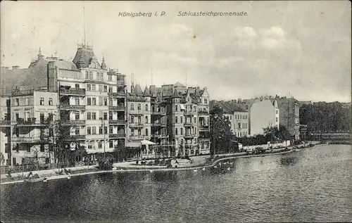Ak Kaliningrad Königsberg Ostpreußen, Schlossteichpromenade