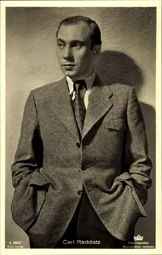 Ak Schauspieler Carl Raddatz, Portrait