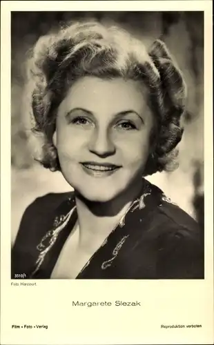 Ak Schauspielerin und Opernsängerin Margarete Slezak, Portrait
