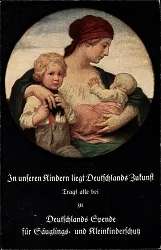 Künstler Ak Deutschlands Spende für Säuglings und Kleinkinderschutz, Mutter