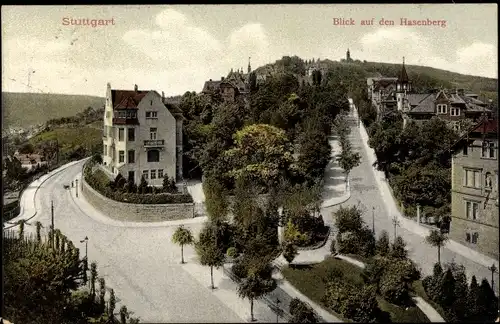 Ak Stuttgart in Württemberg, Blick auf den Hasenberg