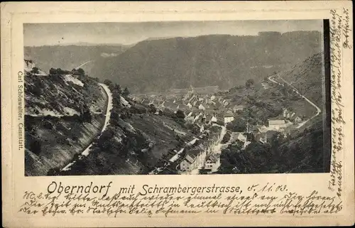 Ak Oberndorf am Neckar, Panorama mit Schrambergerstraße