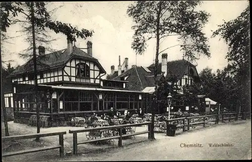 Ak Chemnitz Sachsen, Blick auf die Waldschänke
