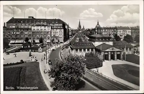 Ak Berlin Schöneberg, Wittenbergplatz, U-Bahnhof, Reklame Chlorodont
