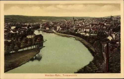 Ak Werden Essen im Ruhrgebiet, Totalansicht