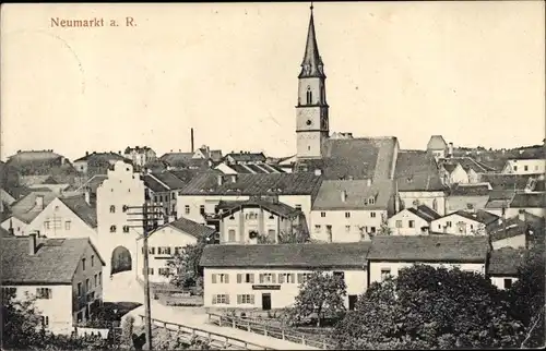 Ak Neumarkt Sankt Veit an der Rott Oberbayern, Stadtansicht, Kirche