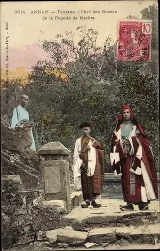 Ak  Annam Vietnam, Chef des Bonzes de la Pagode de Marbre