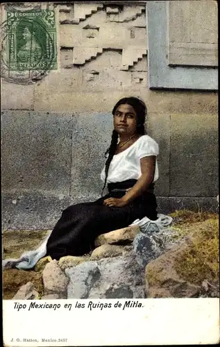 Ak Mitla Oaxaca Mexiko, Tipo Mexicano en las Ruinas