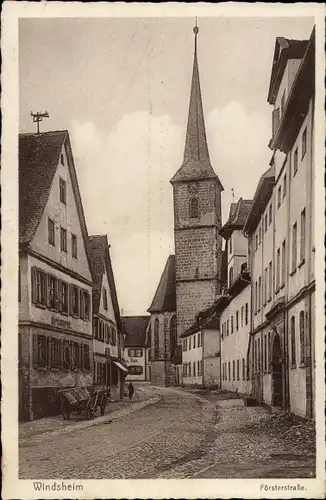 Ak Bad Windsheim in Mittelfranken, Försterstraße, Kirche