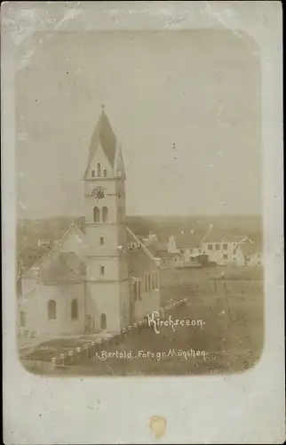 Foto Ak Kirchseeon in Oberbayern, Kirche, Ortspartie