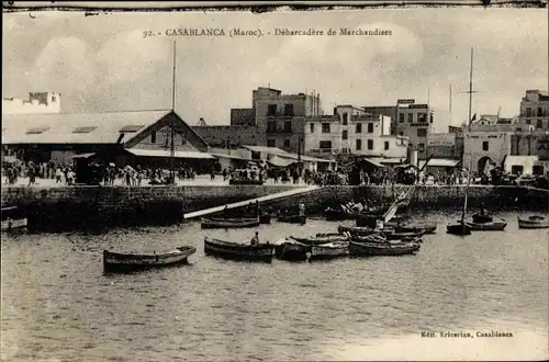 Ak Casablanca Marokko, Debarcadere de Marchandises