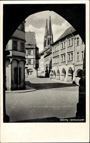 Ak Görlitz in der Lausitz, Untermarkt, Peterskirche