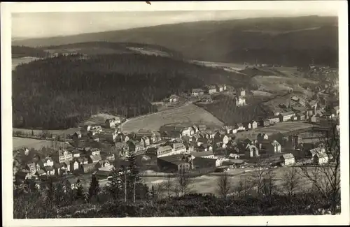 Ak Oberschlema Bad Schlema im Erzgebirge Sachsen, Totalansicht