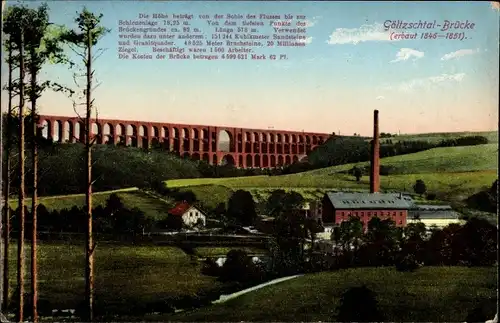 Ak Mylau Reichenbach im Vogtland, Göltzschtalbrücke