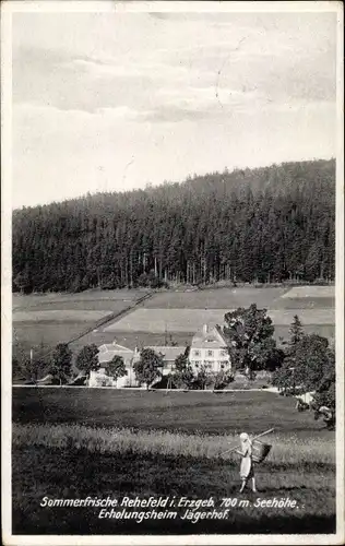 Ak Rehefeld Zaunhaus Altenberg im Erzgebirge, Erholungsheim Jägerhof