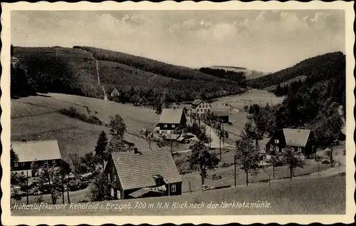 Ak Rehefeld Zaunhaus Altenberg im Erzgebirge, Blick nach der Herklotzmühle