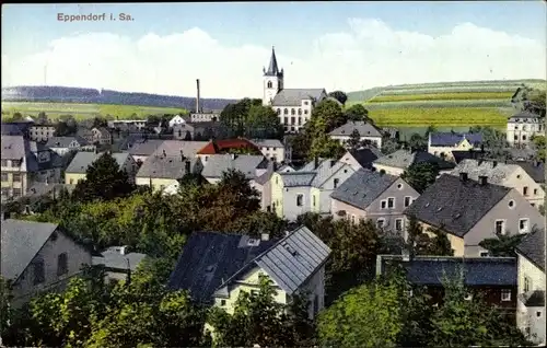 Ak Eppendorf in Sachsen, Stadt und Kirche