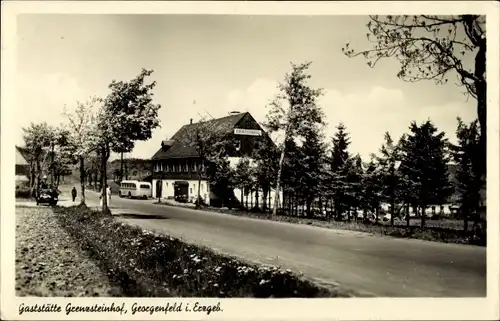 Ak Zinnwald Georgenfeld Altenberg im Erzgebirge, Gaststätte Grenzsteinhof