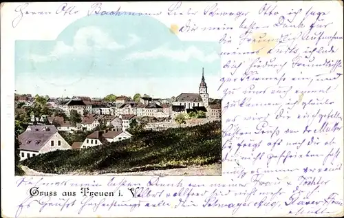Ak Treuen im Vogtland, Teilansicht
