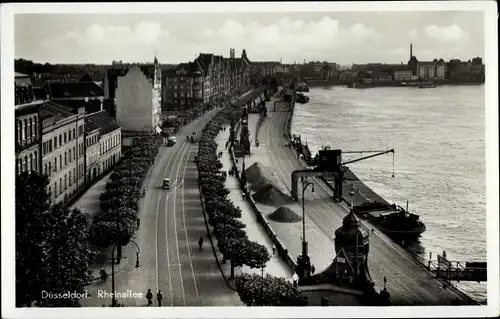 Ak Düsseldorf am Rhein, Rheinallee