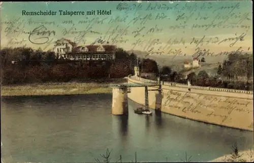 Ak Remscheid im Bergischen Land, Hotel Restaurant Remscheider Talsperre