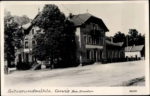 Ak Coswig in Sachsen, Spitzgrundmühle