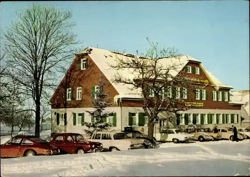 Ak Hepsisau Weilheim an der Teck Schwäbische Alb, Gaststätte Pension Otto Hoffmeister Haus, Winter