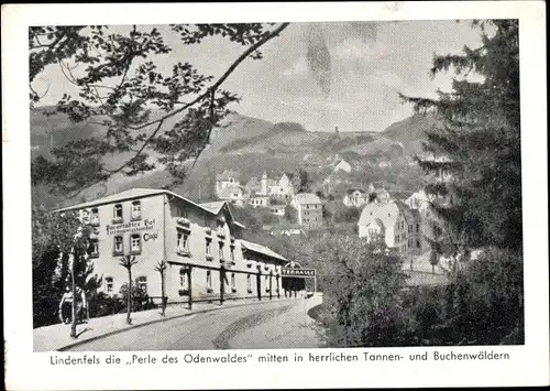 Ak Lindenfels im Odenwald Hessen, Hotel Darmstädter Hof, Inh. Hans Meyer