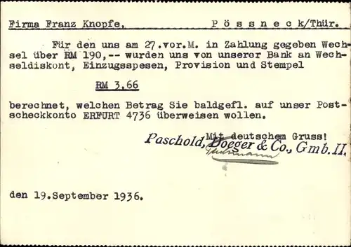 Ak Saalfeld, Padoco, Paschold, Doeger & Co., Thür. mech. Metallgewebe- u. Geflechte Fabriken