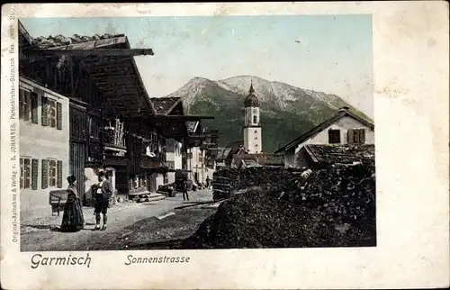 Ak Garmisch Partenkirchen in Oberbayern, Sonnenstraße