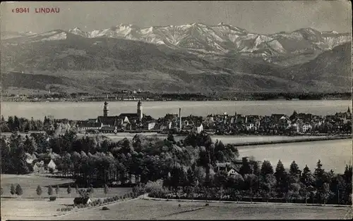 Ak Lindau am Bodensee Schwaben, Gesamtansicht