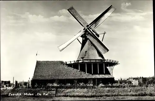 Ak Zaandijk Nordholland, Molen De Kat